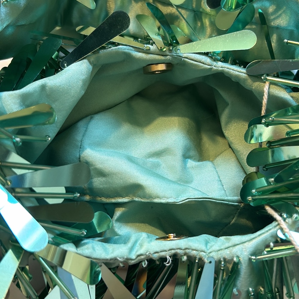 Viral Seafoam Beaded Sequin Shoulder Bag - Picture 6 of 11